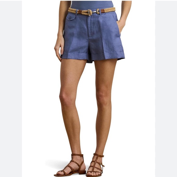 Lauren Ralph Lauren Pants - New Lauren Ralph Lauren Slate Blue Tailored Women's Shorts size 6 viscose+linen